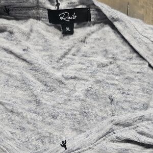Rails Light Gray Knit Top with Cactus